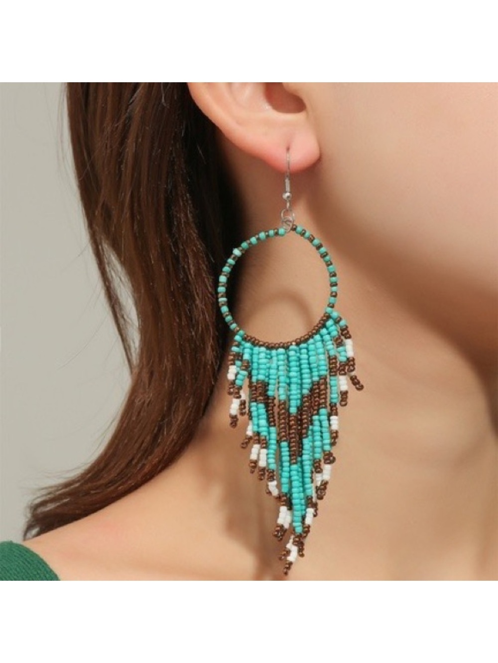 Turquoise Tassel Style Earrings